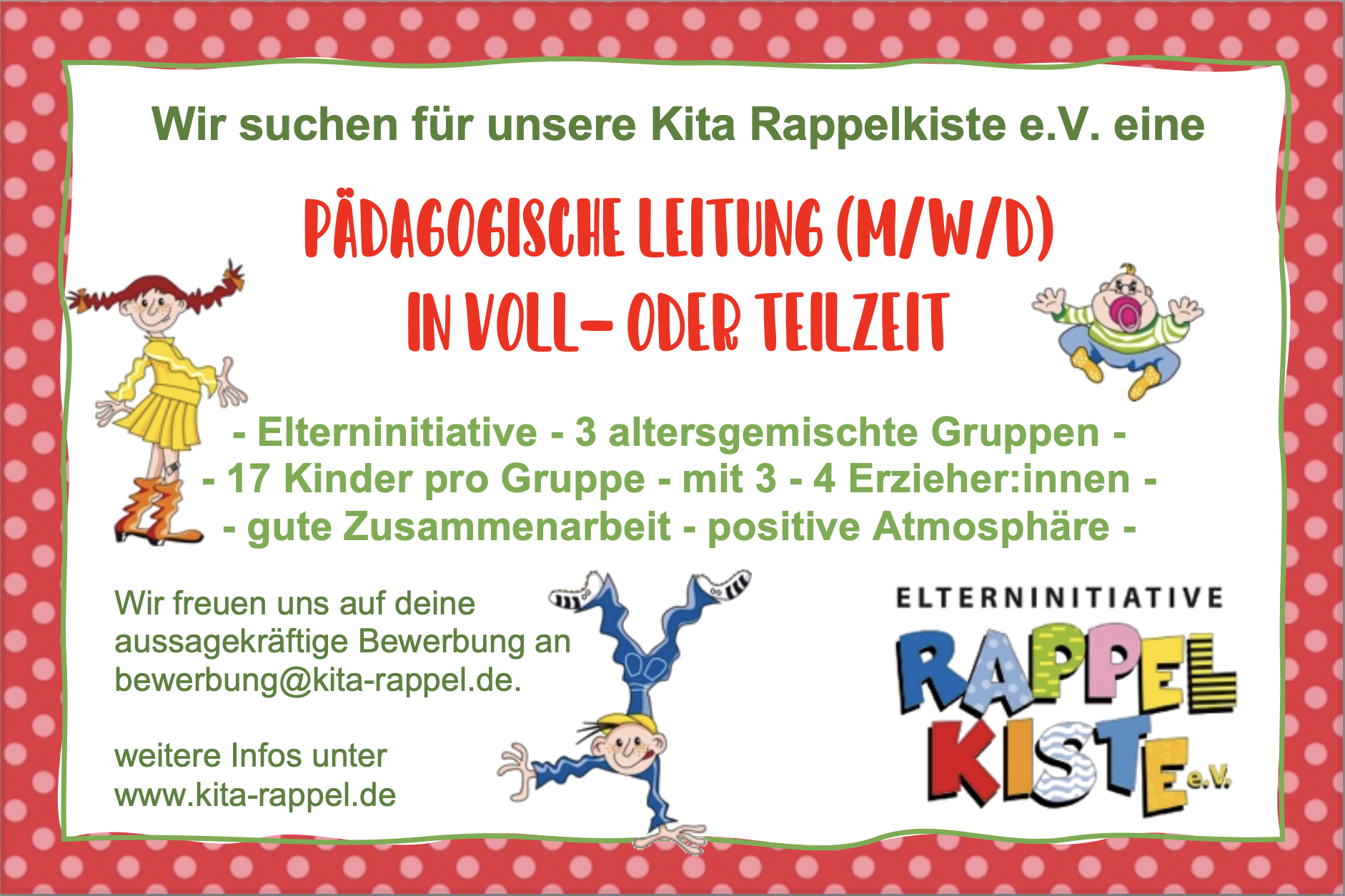 Stellenangebot Kita Leitung
